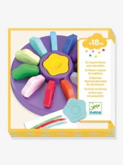 Jouets et Rêves Soldes 2025 44 12 Crayons Fleurs DJECO Jaune - Djeco