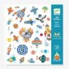 160 Stickers Interstellaire DJECO Bleu - Djeco -Jouets et Rêves Soldes 2025 160 stickers interstellaire djeco