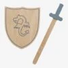 Bouclier + épée En Bois FSC® Beige - Vertbaudet -Jouets et Rêves Soldes 2025 bouclier epee en bois fsc