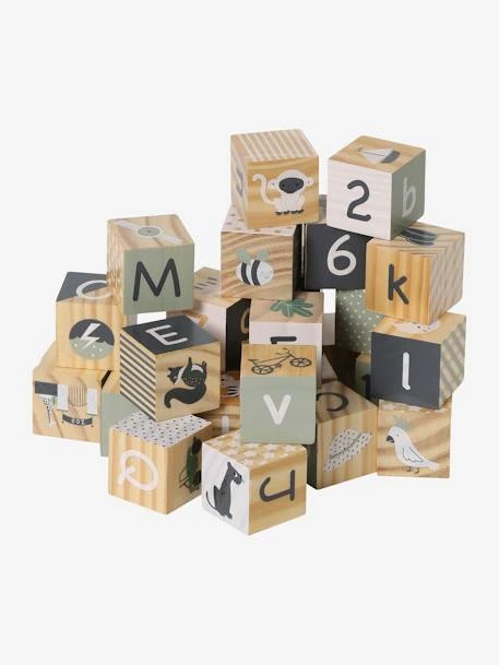 Cubes Alphabet En Bois FSC® Multicolore - Vertbaudet 3 Cubes Alphabet En Bois FSC® Multicolore - Vertbaudet