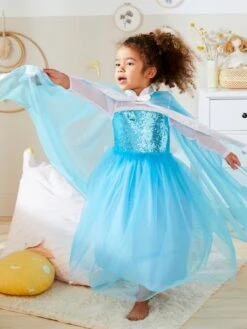 Déguisement De Princesse Avec Cape, Baguette Et Couronne Bleu - Vertbaudet -Jouets et Rêves Soldes 2025 deguisement de princesse avec cape baguette et couronne 2