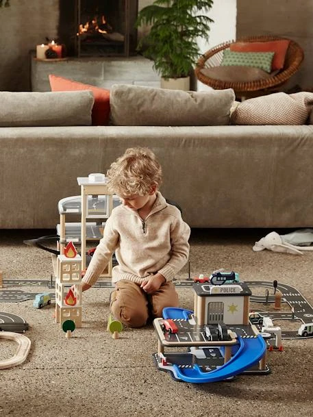 Garage En Bois 3 Niveaux En Bois FSC® Multicolore - Vertbaudet 4 Garage En Bois 3 Niveaux En Bois FSC® Multicolore - Vertbaudet – Image 2