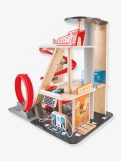 Garage Looping - HAPE Rouge - Hape -Jouets et Rêves Soldes 2025 garage looping hape 1
