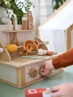 Grill Barbecue à Poser En Bois FSC® Beige - Vertbaudet -Jouets et Rêves Soldes 2025 grill barbecue a poser en bois fsc 2