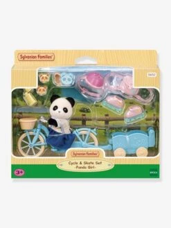 Jouets et Rêves Soldes 2025 13 La Fille Panda, Son Vélo Et Sa Remorque - SYLVANIAN FAMILIES Blanc - Sylvanian