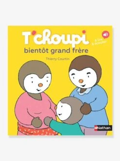 Livre T'choupi Bientôt Grand Frère - NATHAN Jaune - Nathan