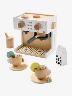 Machine à Café Et à Thé En Bois FSC® Multicolore - Vertbaudet -Jouets et Rêves Soldes 2025 machine a cafe et a the en bois fsc 4