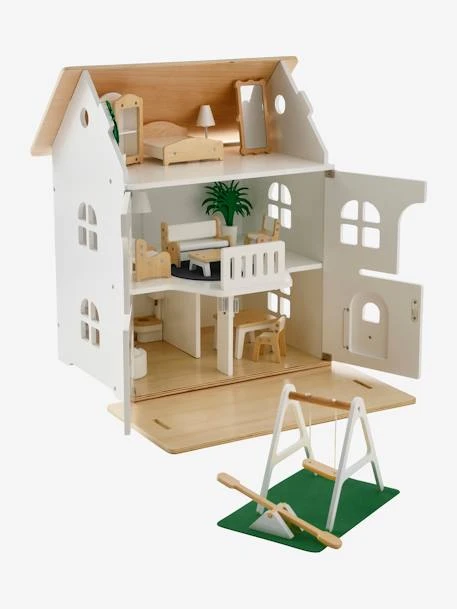 Maison Romantique Des Amis Des Petits + Mobilier En Bois FSC® Blanc - Vertbaudet 4 Maison Romantique Des Amis Des Petits + Mobilier En Bois FSC® Blanc - Vertbaudet – Image 2