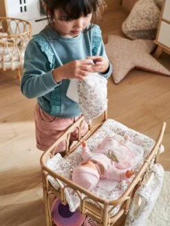 Matelas à Langer Poupon En Gaze De Coton Flora Multicolore - Vertbaudet -Jouets et Rêves Soldes 2025 matelas a langer poupon en gaze de coton flora 1