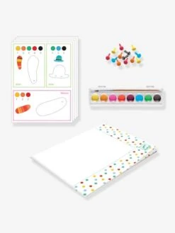 Peinture - La Famille Renard DJECO Bleu - Djeco -Jouets et Rêves Soldes 2025 peinture la famille renard djeco 2