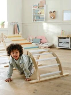 Pont D'escalade à Grimper En Bois FSC® Multicolore - Vertbaudet -Jouets et Rêves Soldes 2025 pont descalade a grimper en bois fsc 2