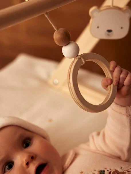 Portique D'éveil Base Triangle En Bois FSC® Beige - Vertbaudet 5 Portique D'éveil Base Triangle En Bois FSC® Beige - Vertbaudet – Image 3