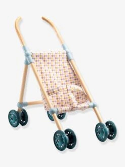 Poussette Bois Little Cubes - DJECO Rose - Djeco