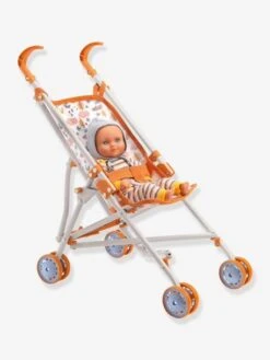 Poussette - DJECO Orange - Djeco -Jouets et Rêves Soldes 2025 poussette djeco 1