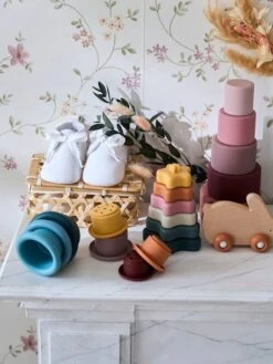 Pyramide D'étoiles à Empiler En Silicone Multicolor - Vertbaudet -Jouets et Rêves Soldes 2025 pyramide detoiles a empiler en silicone 3