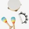 Set 3 Instruments : Maracas, Tambourin, Grelots En Bois FSC® Multicolore - Vertbaudet -Jouets et Rêves Soldes 2025 set 3 instruments maracas tambourin grelots en bois fsc