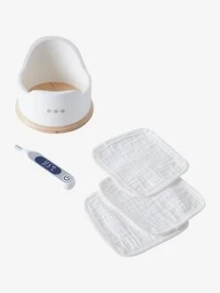 Set Accessoires Hygiène Poupon En Bois FSC® Blanc - Vertbaudet -Jouets et Rêves Soldes 2025 set accessoires hygiene poupon en bois fsc 3
