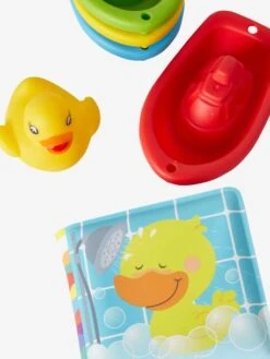 Set Livre, Canard Et Bateaux De Bain Multicolore - Vertbaudet -Jouets et Rêves Soldes 2025 set livre canard et bateaux de bain 2