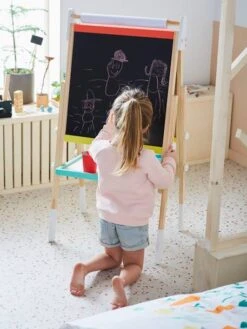 Tableau Pliable Et Réglable En Hauteur 3 En 1 En Bois FSC® Multicolore - Vertbaudet -Jouets et Rêves Soldes 2025 tableau pliable et reglable en hauteur 3 en 1 en bois fsc 2