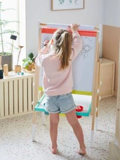 Tableau Pliable Et Réglable En Hauteur 3 En 1 En Bois FSC® Multicolore - Vertbaudet -Jouets et Rêves Soldes 2025 tableau pliable et reglable en hauteur 3 en 1 en bois fsc 3