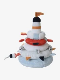 Tour à Empiler En Tissu LEON SUR LE PONTON Multicolore - Vertbaudet -Jouets et Rêves Soldes 2025 tour a empiler en tissu leon sur le ponton 2