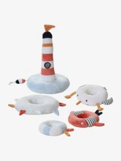 Tour à Empiler En Tissu LEON SUR LE PONTON Multicolore - Vertbaudet -Jouets et Rêves Soldes 2025 tour a empiler en tissu leon sur le ponton 3