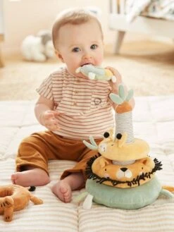 Tour à Empiler En Tissu TANZANIE Multicolore - Vertbaudet -Jouets et Rêves Soldes 2025 tour a empiler en tissu tanzanie 2